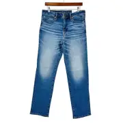 NWT American Eagle Original Straight Fresh Bright Airflex + Jeans Womens 32x32