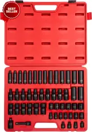 3351 3/8-Inch Drive Metric Impact Socket Set, Metric, Shallow/Deep, Universal Jo