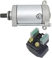 Starter & Relay,Compatible With Yamaha Grizzly 400 450 660 02-10| Kodiak 400 450 00-06| Wolverine 450 06-10|Rhino 450 660 04-06