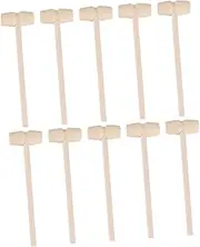 BCOATH 25Pcs Wooden Hammer Set for Compact Mallets for Crab Cracking DIY Fun and Hand Eye Coordination Development