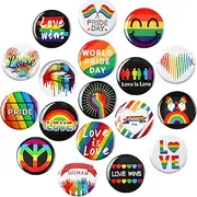 [SEPGLITTER] 54pcs Buttons Brooch Pins Badges for Party Favors Supplies Decorations