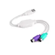 PS2 to USB Adapter for PS2 Port Mouse and Keyboard, Male to Female Cable