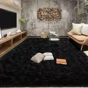 Area Rugs 9x12 for Living Room, Super Soft Fluffy Rugs for 9 x 12 Feet Black