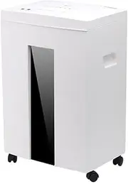 Paper Shredder, 60-Minute 10 Sheets Cross Cut Office Credit Card Shredders for Industrial and Business Use, 21-Litre Pullout Bin with 4 Casters, Paper Shredder for Home and Small Office Use