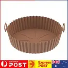 Silicone Air Fryers Basket Oven Non Stick Liners Easy Cleaning (Brown Liner) AU