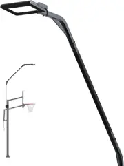 LED Basketball Hoop Light Illuminates Backboard, Rim, and Court and Fits Square