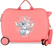 [Disney] Joumma Stitch Cuddle me Cabin Suitcase Pink 33 x 50 x 20 cm Rigid 2 kg Combination Lock Side ABS 2 kg 33 L Hand Luggage, Pink, One Size, Children's Suitcase, Pink, One Size, Children's Suitcase