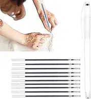Fabric Marker Disappearing Ink - Fabric Marker Pen Set with 10 Refills - Quilting Marker Set Heat Disappearing Ink Pen High-Temp Disappearing Pen Borato