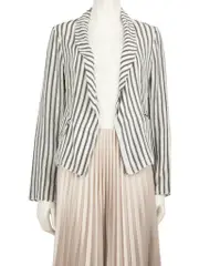 White Stripe Pattern Jacket