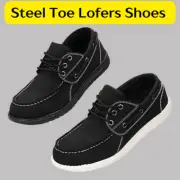 Steel Toe Loafers Men Women Lightweight Slip On Work Shoes Composite Toe Safety