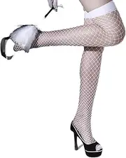 [ZGFLSSJFY] Woman Fishnet Stockings, Sexy Transparent Openwork Fishnet Socks, Over The Knee Stockings for Women 3 Pairs