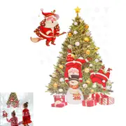 Christmas Window Clings Stickers Self Adhesive Xmas Tree Window Decals for Party Holiday Home Decor