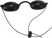 CANIGHT Adult Opaque Eye Protection Mask Tanning Goggle for UV and Light Treatment Comfortable Eye Shield for Eye for Travel and Outdoor Activities Black