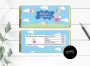 Personalised Peppa Pig Chocolate Wrappers / Choc Aldi Bars / Digital file