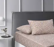 Accessorize Bedroom Collection Lisa Green Washed Cotton Printed Fitted Sheet Set