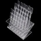 32 Tips Sticks Nail Art Clear Tips Display Stand Nail Polish Training To'MA