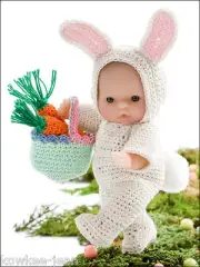 Holiday itty bitty 5" baby Doll Clothes THREAD crochet PATTERNS ~ LAST ONE !