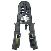 7.8inch 2-in-1 4P/6P/8P RJ11/RJ12/RJ45 Cable Tester Tool Network Crimping Tool