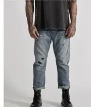 MAN x ONE TEASPOON Men's size 34 Mr Browns Wild Lion Distressed Relaxed Jean