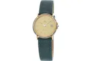 Tetra 113-C-GRN Ladies Stainless Steel Quartz Watch with Green Leather Strap