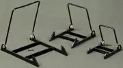 (1) LARGE BLACK Acrylic Adjustable Plate Bowl Tile Book Bowl DISPLAY STAND