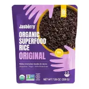 Jasberry Organic Purple Ready to Eat Superfood Rice, Case of Six 7.05 Oz Pouches
