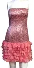 Amelia Couture #214 Strapless Pink Sequined Party/Cocktail Dress Size 12