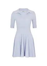 Jonathan Simkhai Patricia Ribbed-knit Mini Polo Dress - Light Blue - L (UK14 / L) L (UK14 / L)