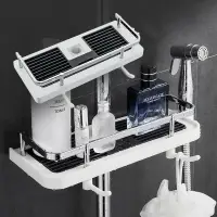 在飛比找樂天市場購物網優惠-淋浴花灑桿置物架 可升降調節 掛鉤 蓮蓬頭昇降桿收納架 淋浴