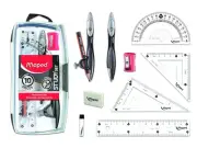 Maped Study Geometry 10 Piece Set - Advanced Student Kit - Precision Tools - ...