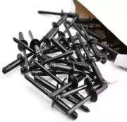 50 Pcs 3/16" X 3/4" Aluminum Blind Rivets Black Tri-Fold Exploding Pop Rivets fo