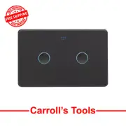 DETA Matte Black Grid Connect Smart Double Gang Touch Light Switch