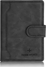[Toctax] Passport Holder with RFID Blocker, Protective Cover Pocket for Credit Cards, Passport, ID and Travel Documents, Travel Accessories/Travel Organiser, Multi-Compartment Zipped Wallet