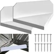 2PCS Extreme X Gutter Valley Splash Guards Aluminum Rain Roofing Gutter Guard...
