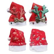 Christmas Santa Hat with White Brim Caps New Year Party Cosplay Accessories