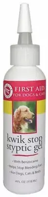 Kwik Stop Styptic Gel 4oz Heps Dog Cat Bird Pet STOP BLEEDING Fast Pain Relief