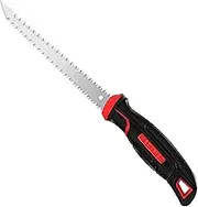 HAUTMEC 6-Inch Drywall Jab Saw with Soft Grip Handle and Sharp Tip, Double Edge Hand Saw for Wallboard, Drywall, Plywood, Plastic Cutting, Trimming, Gardening and Pruning HT0028