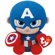 TY Beanie Babies Marvel 8" Captain America Beanie Baby - New, With Tags