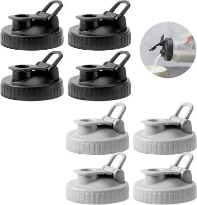 Pour Spout Lids for Ball Wide Mouth Mason Jars, Airtight Canning Jar Flip Cap
