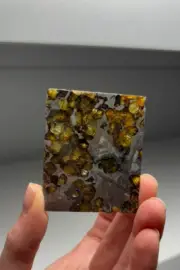 Stunning Seymchan Meteorite Pallasite with Green Olivine Crystals