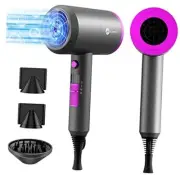 Professional Ionic Hair Dryer, Powerful 1800W Fast Drying Low Noise Blow Grey