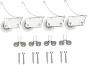 ETHZZLE 4 Sets Sliding Cabinet Door Track Roller Kit of Buffer Rollers for Wardrobes Closets and Cabinets Silent Ball Bearing Design Durable Electroplated Finish Easy Installation