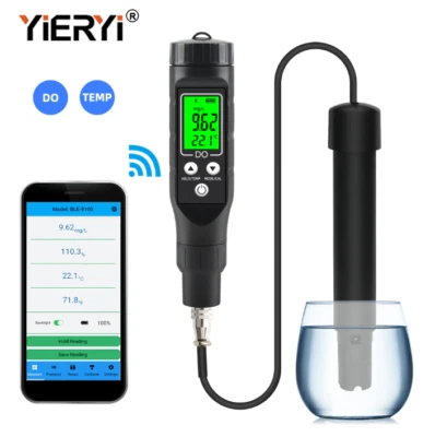 DO Meter Oxygen in Water Tester Measures Blue Tooth ATC Temp Range 0-30mg/l