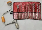 Miller Falls Sogard Brace Bit Ratchet W/Irwin Stock No. DRE Auger Brace Bits Set