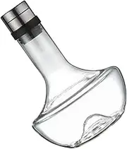 Mobestech 1000ml Wine Decanter Glass Aerator Whiskey Decanter for Bar Narrow Neck Concave Bottom