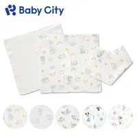 在飛比找momo購物網優惠-【Baby City 娃娃城】迪士尼紗布多功能小方巾三入(5