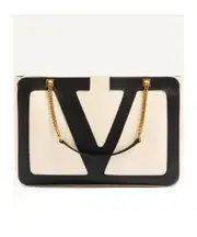 Valentino Viva Superstar Medium Top Handle Bag One size butter white/black