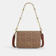 Quinn Bag In Signature Canvas With Floral Chain