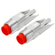 Pig Nipple Waterer Poultry Drinker Feeder 1/2" PT Iron Plastic Hat, 2pcs