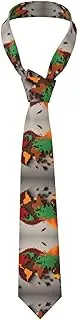 [LWJUWOKL] World Map Made Of Spices Men'S Silk Tie Men'S Suit Tie Fashion Tie Printed Tie Wedding Party, Black, One Size